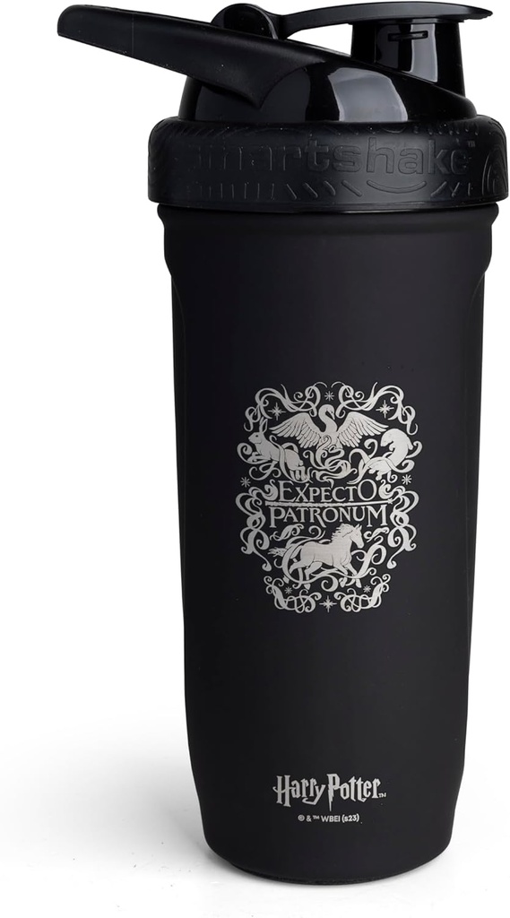 Smartshake Reforce Stainless Steel Harry Potter Expecto Style Shaker Butelka (900 ML / 30oz) 124; Lekkie Oporność Shaker Butelka z miękkim lid 124; Leakproof, BPA Free & DEHP Free