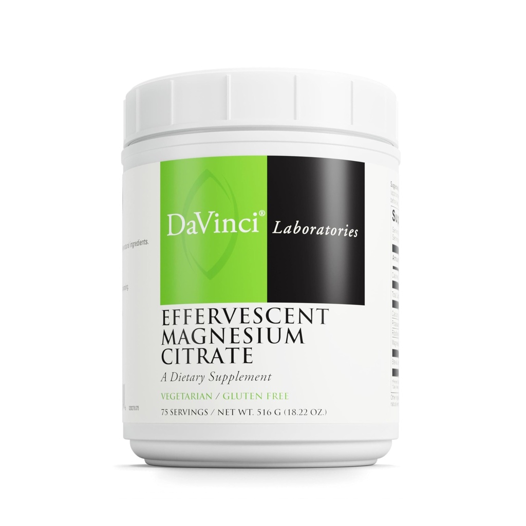 DaVinci Labs - Cytrat magnezowy Effervescent - 75 Służb - 18.22 Oz