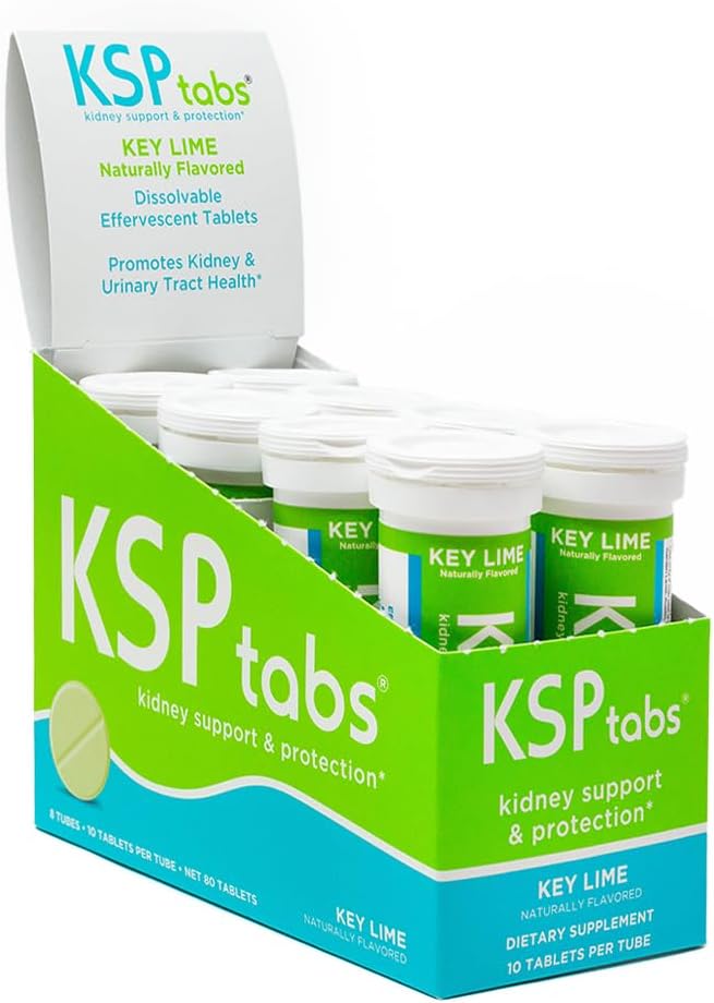 Key Lime All Natural Hydration & Nerki Suplement zdrowia do zwalczania szczawianu wapnia Crystal Formation, 80 Tabletki