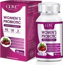 GDME Probiotyki kobiet, 90 Tablets 90 Milion CFU 18 Szczeliny, Zawiera organiczną żurawinę prebiotyczną, suplement probiotyczny do trawienia, Immunitet, Zdrowie kobiet, Soy gluten Dairy Free