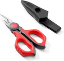 Nożyce elektryczne LIVINGO: 6 Inch Sharp Heavy Duty Wire nożyce - Stal nierdzewna Serwetka Notch Blade z pasem, Fiber Fiber Optic, Niszczący Aluminiowy Miedź Soft Cable Line