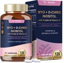 Totaria Inositol Supplement - 3075mg Myo- Inositol & D- Chiro Inositol Capules Plus witaminy D3, Folate, Ideal 40: 1 ratio - Hormonal Balance for Women & Ovarian * Support Support 124; Vegan, Non GMO - 120 Caps