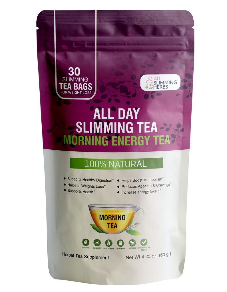 All Day Slimming Tea For Daytime - 30 Days Supply - Wzmacnia metabolizm i rakiety poziom energii