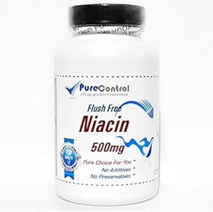 Bezspłukiwanie Niacyna 500 mg / / 100 Kapsułki / / Czyste / / przez suplementy PureControl