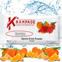 Krampade Original 2K - 2000 mg Potasu Electrolyte w proszku Drink Mix 124; Ulga skurczowa - Nawodnienie - Zwiększona wydajność 124; Pomarańcza - 20 Jednoporcjowych opakowań