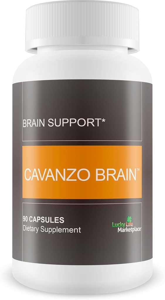 Cavanzo Brain Support - Suplement Brain Supplement Ulepszenie ostrości pamięci i funkcji mózgu - Memory - Focus - Clarity - Recovery - Stamina - Cavanzo Frankincense Ulepszony Formulacja kapsułki