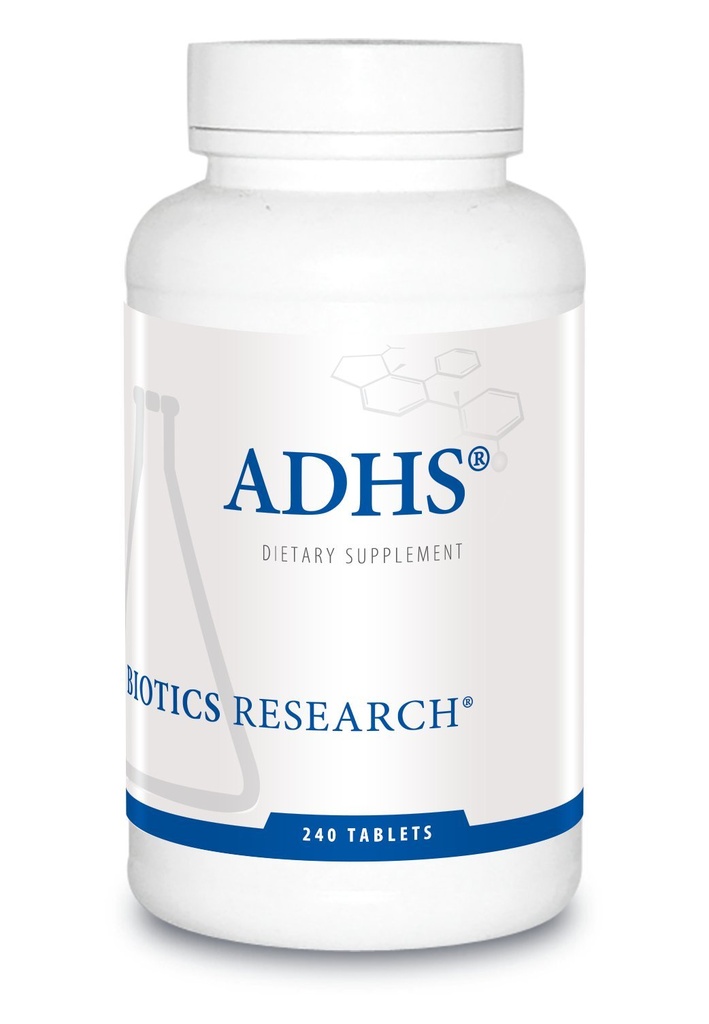 Biotics Research ADHS Wsparcie nadnerczy, Wspiera Normalne poziomy kortyzolu, Wsparcie przeciwutleniacze, Więcej energii, Zdrowe odpowiedzi 240 Tabletki