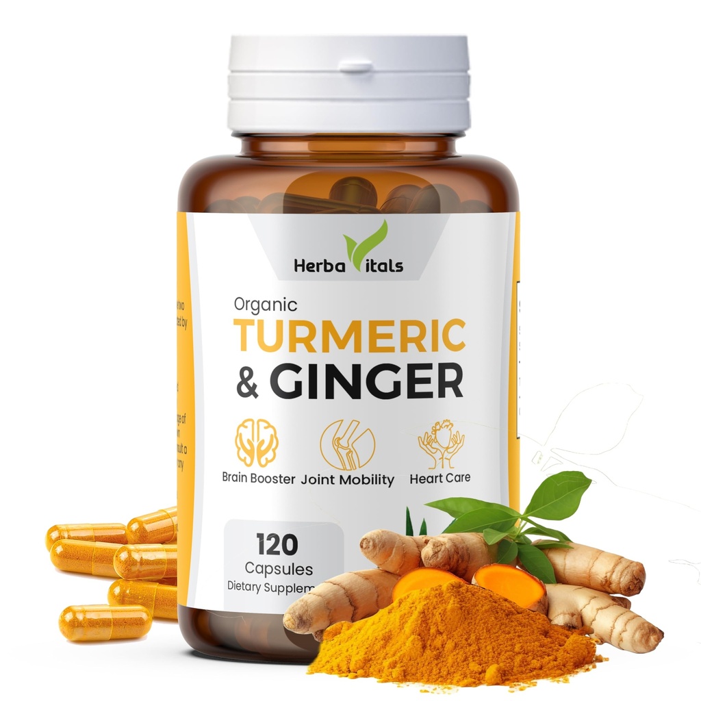 Kurkumina kurkuminowa z Ginger (120 Kapsułek) 500 mg