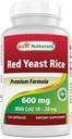 Najlepszy Naturals Red Yeast Rice z CoQ10, 120 Kapsułki - Formuła sercowo- naczyniowa zawiera 600 mg Red Yeast Rice ans 30 mg CoQ10