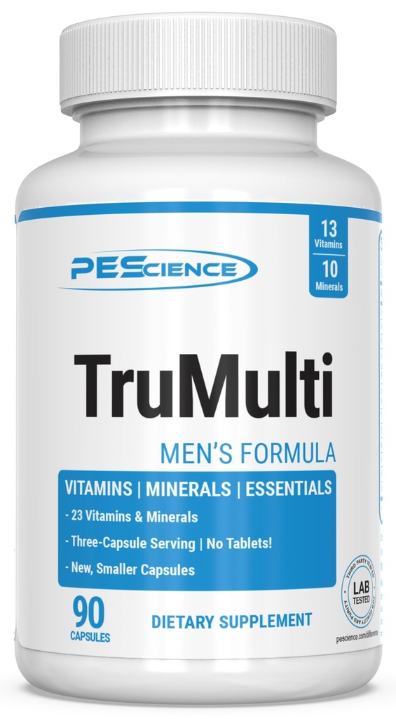 Pescience TruMulti Multivitamin dla mężczyzn, Daily Formula z Premium Witamina C, D, Cynk, Chrom Pikolinian Suplement do wsparcia immunologicznego, Chelated Minerals, 90 Łatwe do połykania kapsułki