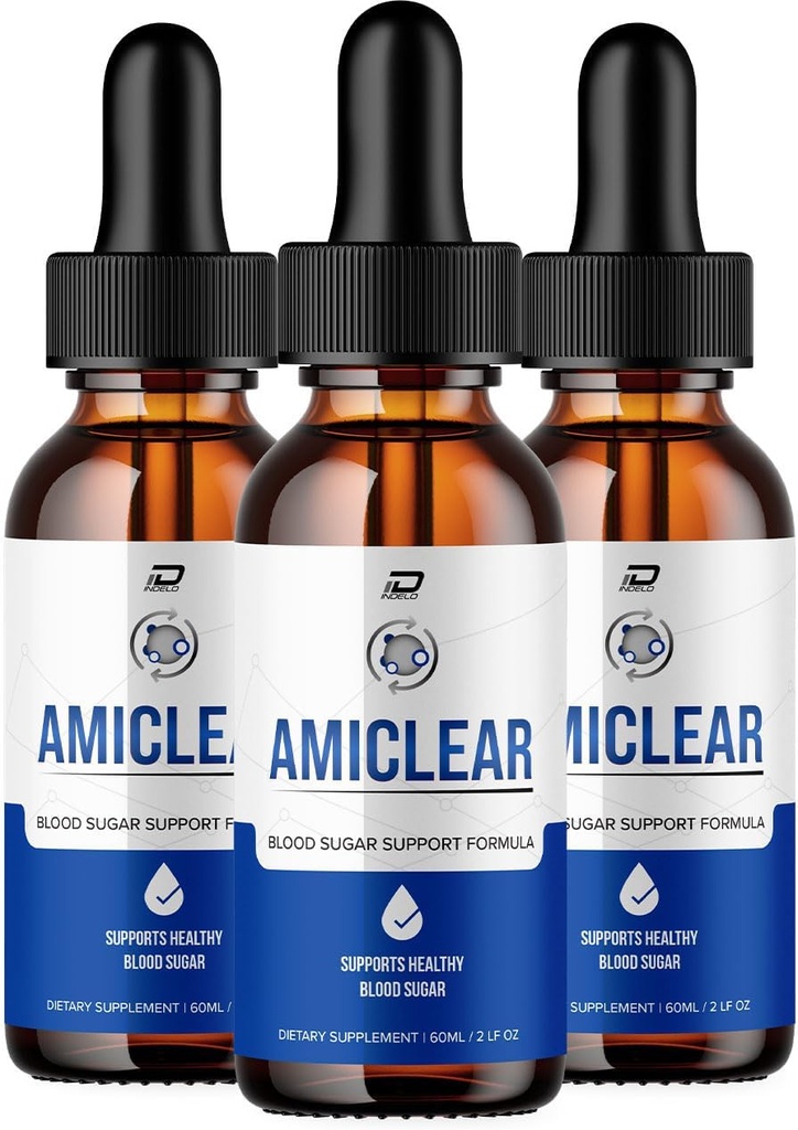 Dropy Amiclear Healthy Formula - Suplement diety Dropy - Dodatkowa moc Płynne Krople Amiclear, Nasiona winogron, Dropy Amiclear Recenzje (3 Pack - 180 ML)