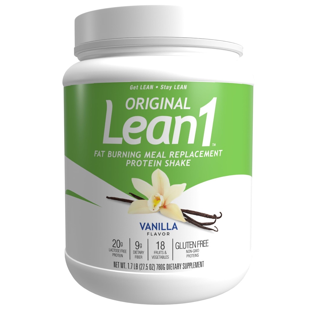 Nutrition 53 Lean 1 Fat Burning Protein Shake, Vanilla Flavor, 15 Tub do podawania