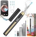 Kekoy Czyściciel ucha z kamerą na Boże Narodzenie, 1296P HD Kamera do usuwania wax, WiFi Otoskop z światłem do czyszczenia ucha, Endoskop ucha do iOS i Android, z 8 szt Zestaw ucha (Gold)