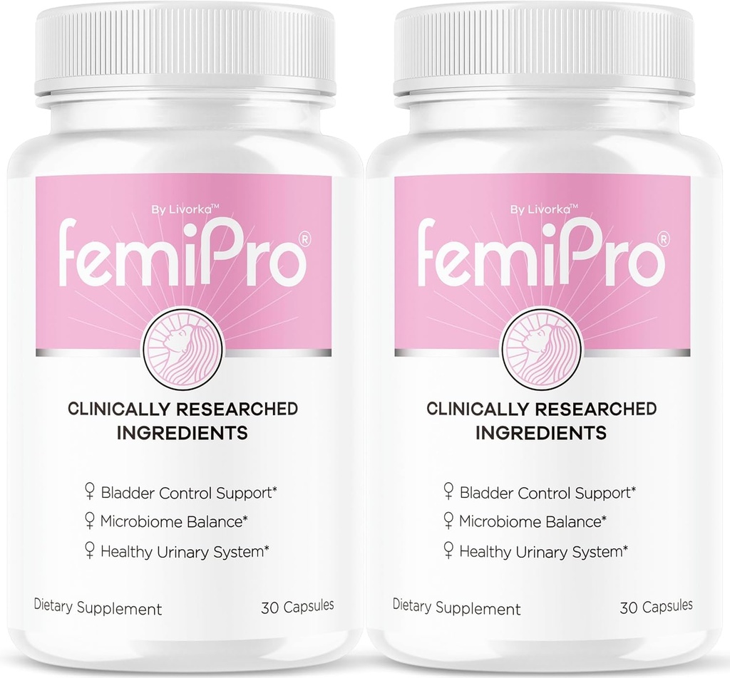 (2 Pack) FemiPro Bladder Control Pills - Oryginalne FemiPro Capsules, Femi Pro Bladder Control Supplement Supplement, Probitic FemiPro Pills for Overall Health and Wellness Recenzje, 60 Kapsułki 2 Miesiące