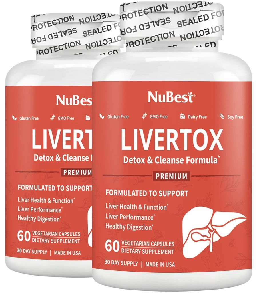 Limfox - Advanced Liver Detox & Cleanse Formula - Herbal Liver Support with Milk Thistle, Turmeric, Artichock, Dandelion, Beet & Zinc pomaga wątrobę Funkcje & trawienie 124; Pack 2