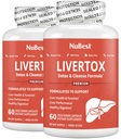 Limfox - Advanced Liver Detox & Cleanse Formula - Herbal Liver Support with Milk Thistle, Turmeric, Artichock, Dandelion, Beet & Zinc pomaga wątrobę Funkcje & trawienie 124; Pack 2