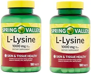 Spring Valley - L- Lysine 1000 mg, 100 tabletek (opakowanie po 2)