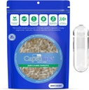 Capsuline Rozmiar 1 - Przezroczysty pusty Vegan kapsułki - 5000 Hrabia - Puste Veggie Pill kapsułki - DIY Vegetable Capsule Napełnianie - Puste Czapki - Kosher i Halal Certified - Nie- GMO Certified