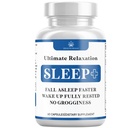 Relaxation Sleep Aid, Natural Non-Habit Forming, Suplement do snu opracowany do wsparcia dla dłuższych i lepszych snu, Rumianek, Magnez, Melatonina, Ashwagandha, GABA, Bez narkotyków (60 Hrabia)