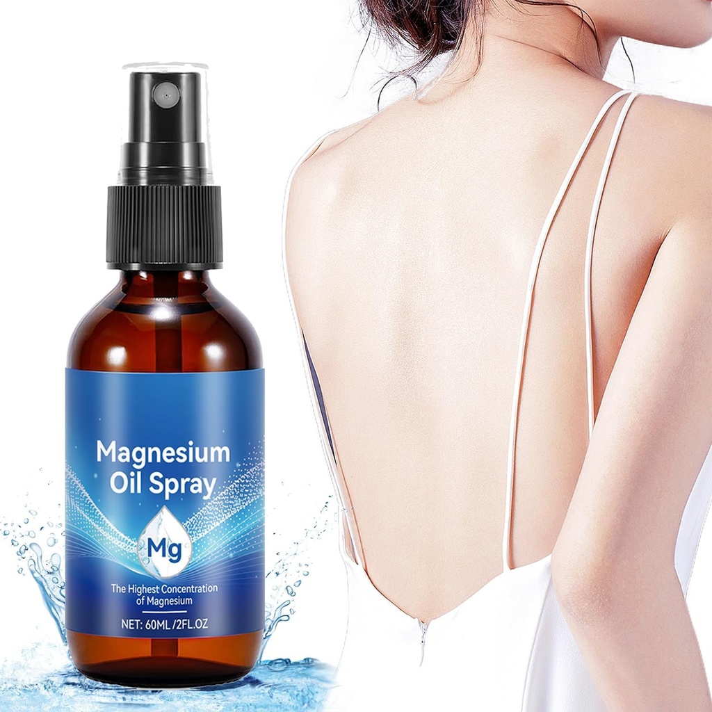 Czysty rozpylacz oleju magnezowego, rozpylacz magnezowy, Nie ma niezdrowych minerałów śladowych - 100% Czysty naturalny rozpylacz magnezowy, Joint Health & Sleep Support, Szybka absorpcja - Łatwy w użyciu