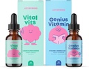 JoySpring Daily Multivitamin z Burdock Root & Elderberry Bundle 124; Dzieci Witaminy naturalnie Sourced, Non-GMO, Non-Alcoholic Liquid Formuła, Immunitet Zdrowie Wsparcie 124; Wegan & Suplementy wegetariańskie