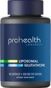 ProHealth Liposomal Glutathione, 500 mg na serwowanie 124; Mistrz przeciwutleniacz 124; Wspiera zdrowe starzenie, Zdrowie komórkowe i detoksykacji 124; Oparte na dowodach i trzy strony Tested
