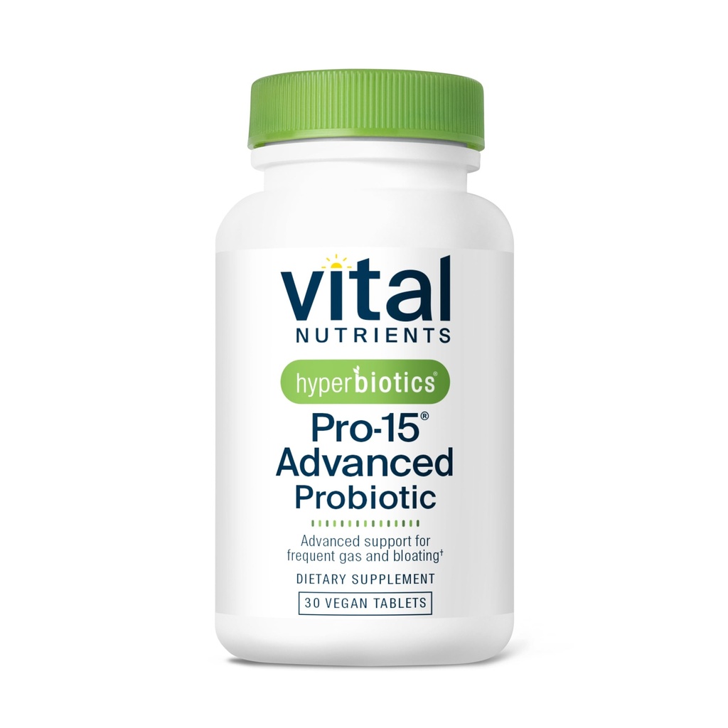 Hiperbiotyki Vital Nutricents Pro- 15 Zaawansowane Probiotyki dla Kobiet i Mężczyzn 124; 15 Cieśniny + Kiwifrut 124; Klinicznie badane Probiotyki Daily dla Zdrowia, Gaz i Bloating 124; 30 Tabletki Vegan