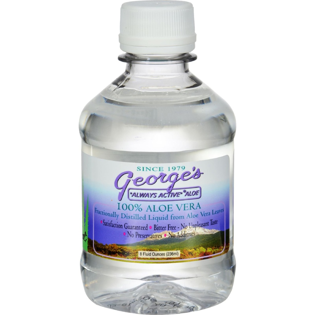 Georges Aloe Vera - 100 Procent Aloe Vera - Preservative Free - 8 fl oz (Opakowanie 4)