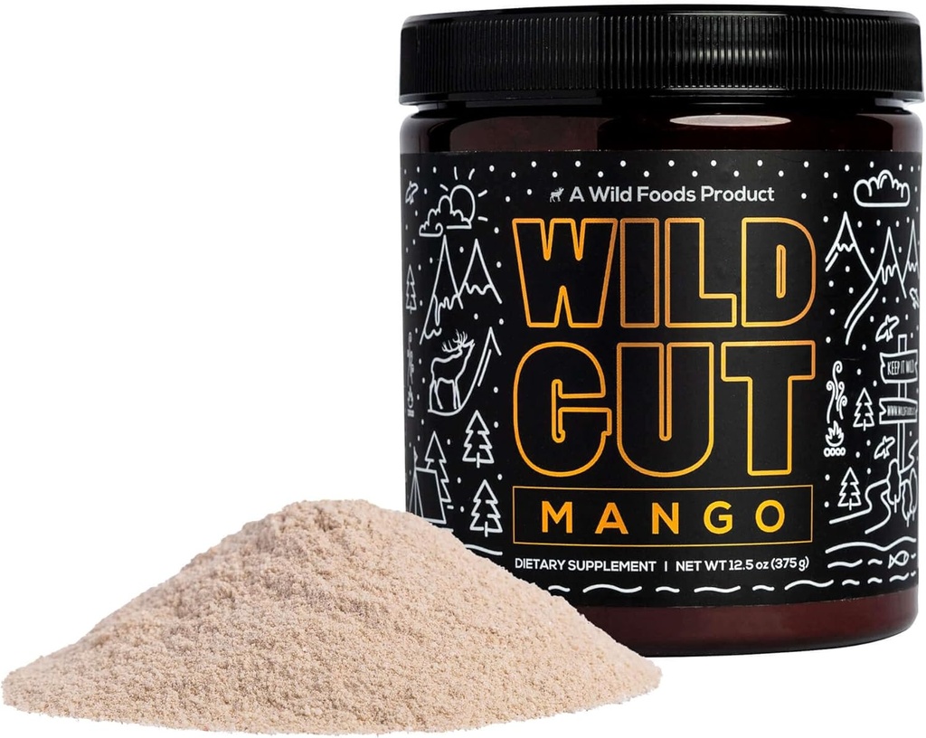 Wild Gut Daily Electrolyte Drink Powder for Digestive Support: Pyllium Husk, Magnezu, Probiotyki, Enzymy Digestive, FOS, Licorice, Glutamine, Prebiotyki - IBS, Bloating, Gaz, Krampy 12.5oz