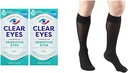 Clear Eyes Sensitive Eye Drops 2 Pack & Truform Sheer Kompresja Pończochy Kobiece Kolano High 20 Denier Black Medium