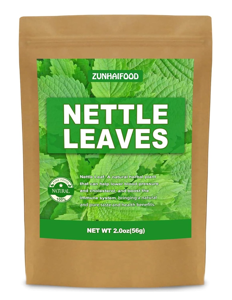 Premium Whole Nettle Leaves, Natural Nettle Leaf, 2.0 oz (56g), Pack of 1, 100% Pure, No Gmo, No Additives