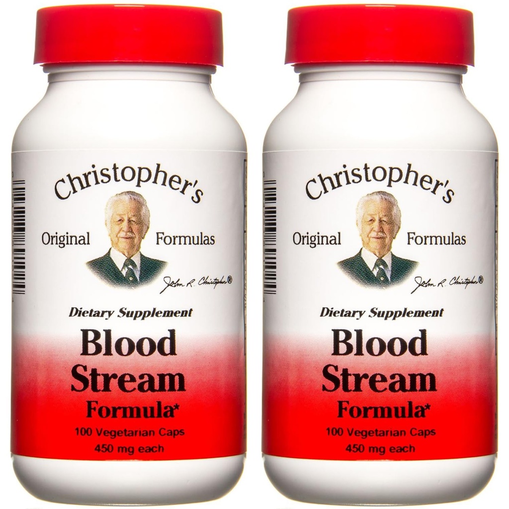 Oryginalna formuła Christophera w postaci strumienia krwi Formuła - Suplementy krążeniowe krwi - Wspiera elastyczność Vein, Czysty i Czysty strumień krwi - Opakowanie 2