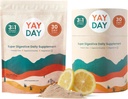 Enzymy pokarmowe Prebiotyczny suplement fiber w proszku - Codzienne Gut Health + Magnezu proszek do głębokiego snu, Regularność, Bloating & Zaparcia Relief - Citrus (37 Służenie)