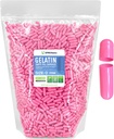XPRS Nutra Rozmiar 0 Puste kapsułki - 5000 Hrabia Puste kapsułki żelatynowe - Pigułki DIY Kapsułka Wypełnianie - Czysty żel piórowy dla bydła Kapsułki Do- It- Yourself Supplements (Pink)