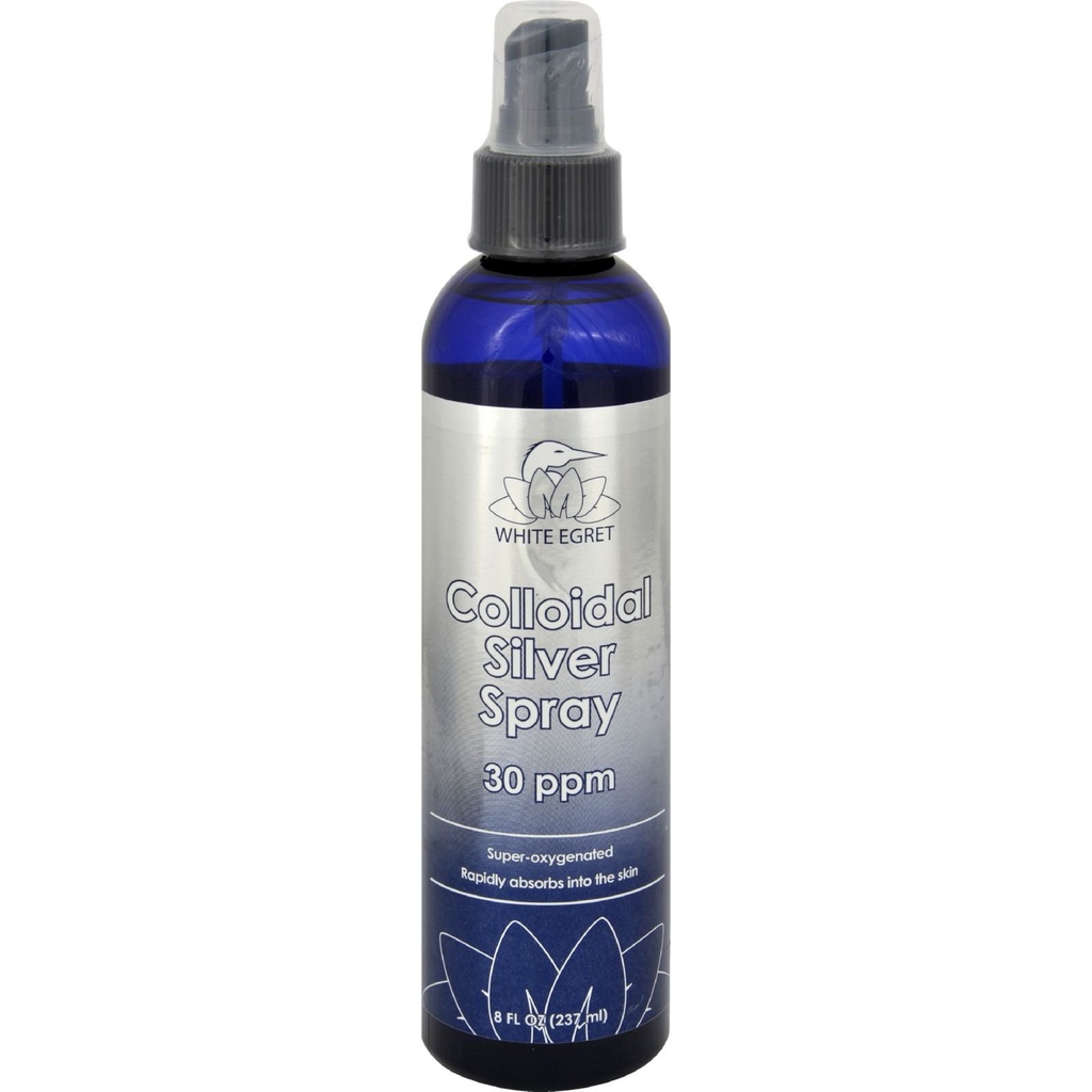 Biały Egret pielęgnacja skóry Colloidal Silver Spray, 8 unce