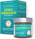 Puremedy Eczema & Łuszczyca Pomazanie Ulgi Wszystkie naturalne Salve łagodzi i łagodzi objawy suchego Swędzacza Flaky Scratchy lub Weepy Skin - 1 oz Jar