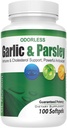 Odorless Czosnek i Pietruszka Softgels przez GL Nutrition Bird124; All- Natural Detox, który zwiększa odporność & Metabolizm, Wspiera Heart Health & Cholesterol Poziomy 100: 1 Wyciąg 124; 100