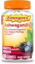 Emergen- C Witamina C i Gummies Ashwagandha, Suplement diety dla wsparcia immunologicznego, Mieszanka Berry, Powrót do Szkół Essentials - 36 Count