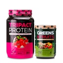 Nutrologia TRIPACT Białko w proszku, 7- in-1 Mieszany shake zastępczy, Superberry (40 Servings) Zielenina i owoce Powder- Natural Sourced Superfood, Vanilla Cynamon (30 Servings)