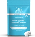 Viter Energy 40mg Kofeina Mints - Bezcukrowe, Witaminy B, Wegan, Wzmacnia szybko Energized Alert Focus, Kofeina Nootropowy Suplement Pigułki (Wintergreen Flavor, 8oz, worek luzem)