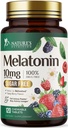Melatonina 10 mg Szybkie rozpuszczenie, Melatonina Suplementy dla Resteful Sen, Natural Sleep Supplement Supplement dla dorosłych, Dodatkowa moc Truskawkowe-aromatyczne tabletki, Bez cukru, 120 Tabletki, 120 Day Supply
