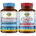 Terranics Probiotics & CoQ10 Bundle, Heart & Trawienie Health, 60 Miliard Probiotyki, Bioactive Coenzym Q10 200mg, Extra Virgin Olive Oil, Bundle & Save