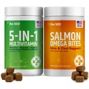 Zwierzę domowe MD Łosoś Omega Bites + 5in1 Multiwitaminy Softchews