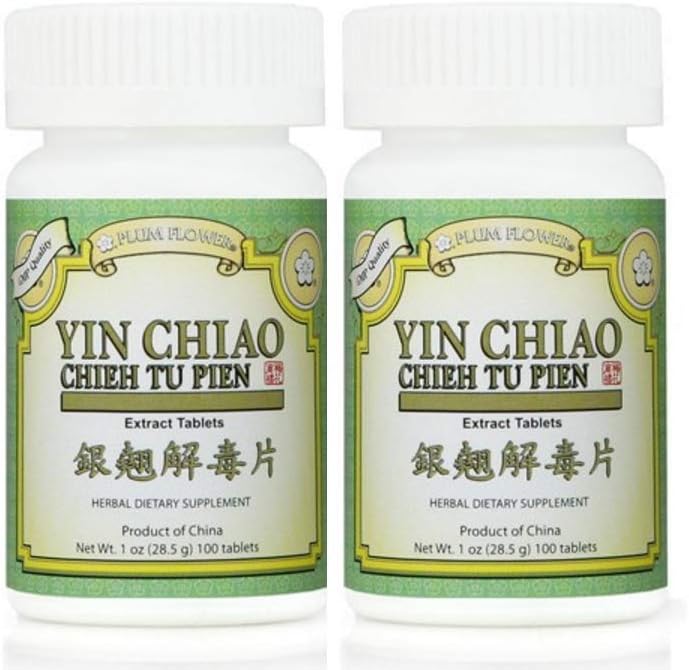 Śliwka Kwiat Yin Chiao Chieh Tu Extract, 100 tabletek (2- Pack)