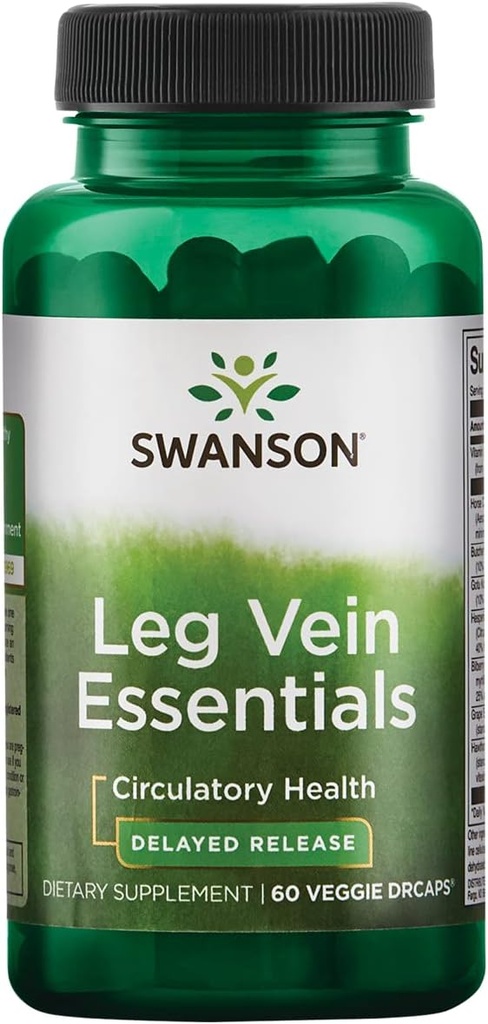 Swanson Leg Vein Essentials - Opóźnione uwolnienie - 60 Kapsułek Veg