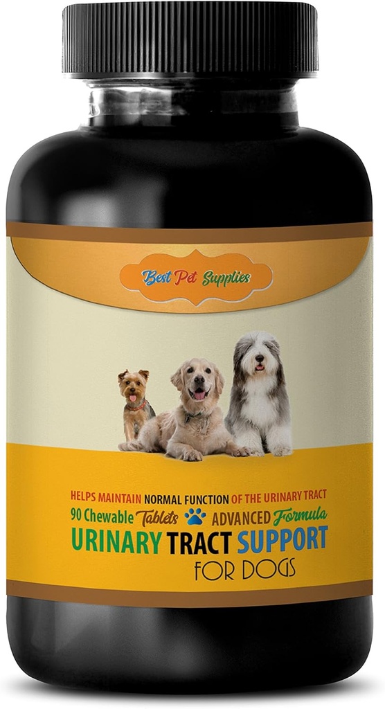 Wsparcie dla psów - Psy Urynary Tract Support - Utrzymanie funkcji zdrowotnej - CHEWABLE - uva Ursi dla psów - - suplementy dla psów i witaminy - witaminy dla psów i multivitamin - 90 Leczenie (1 butelka)
