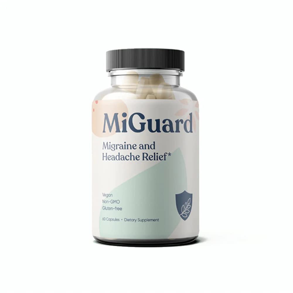 Ból głowy i Migrena Relief Supplements - Drug Free Migrena Prevention Supplement - Natural Supplements for Migrena Headheaches - Pomaga zmniejszyć częstotliwość i nasilenie objawów (60 kapsułek)