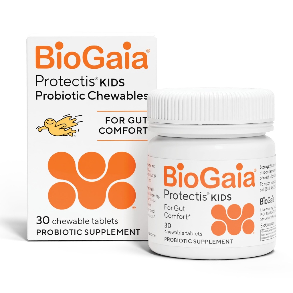 BioGaia Probiotic Chewable Tablets, Box Prosty i łatwy sposób, aby promować zdrowie pokarmowe i immunologiczne, 30 Count