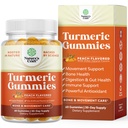 Kurkumina kurkumina Gummies immunologiczna - Gummeje immunologiczne Booster Turmeric dla wspólnego wsparcia i zaawansowanej pielęgnacji skóry - z Black Pepper Joint Supplement Gummy Vitamin z Curcumin Proszek
