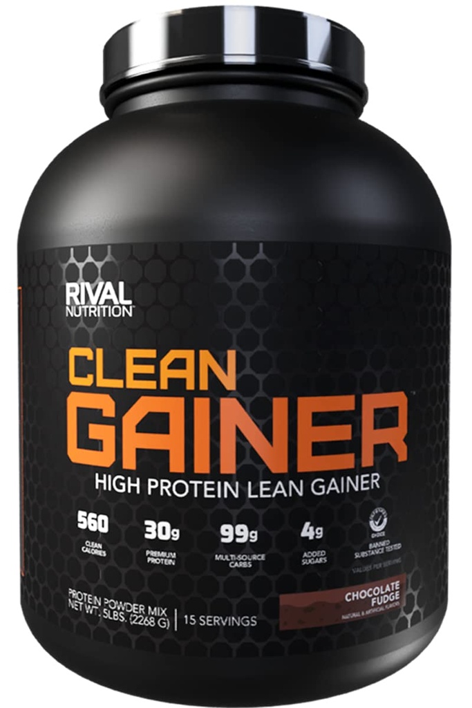 Rival Nutrition Clean Gainer - Czekoladowe Kudge, 5 funtów.